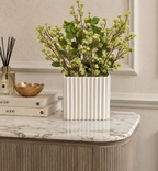 Garden Stems in Ribbed Vase