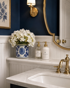 Blue Chinoiserie Floret Pot