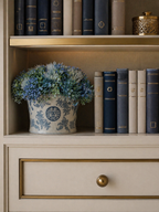 Blue Thistle In Porcelain Bowl