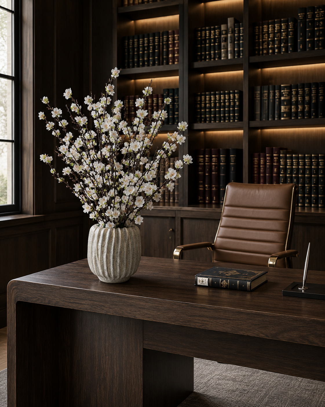 Cherry Blossom in Textured Vase
