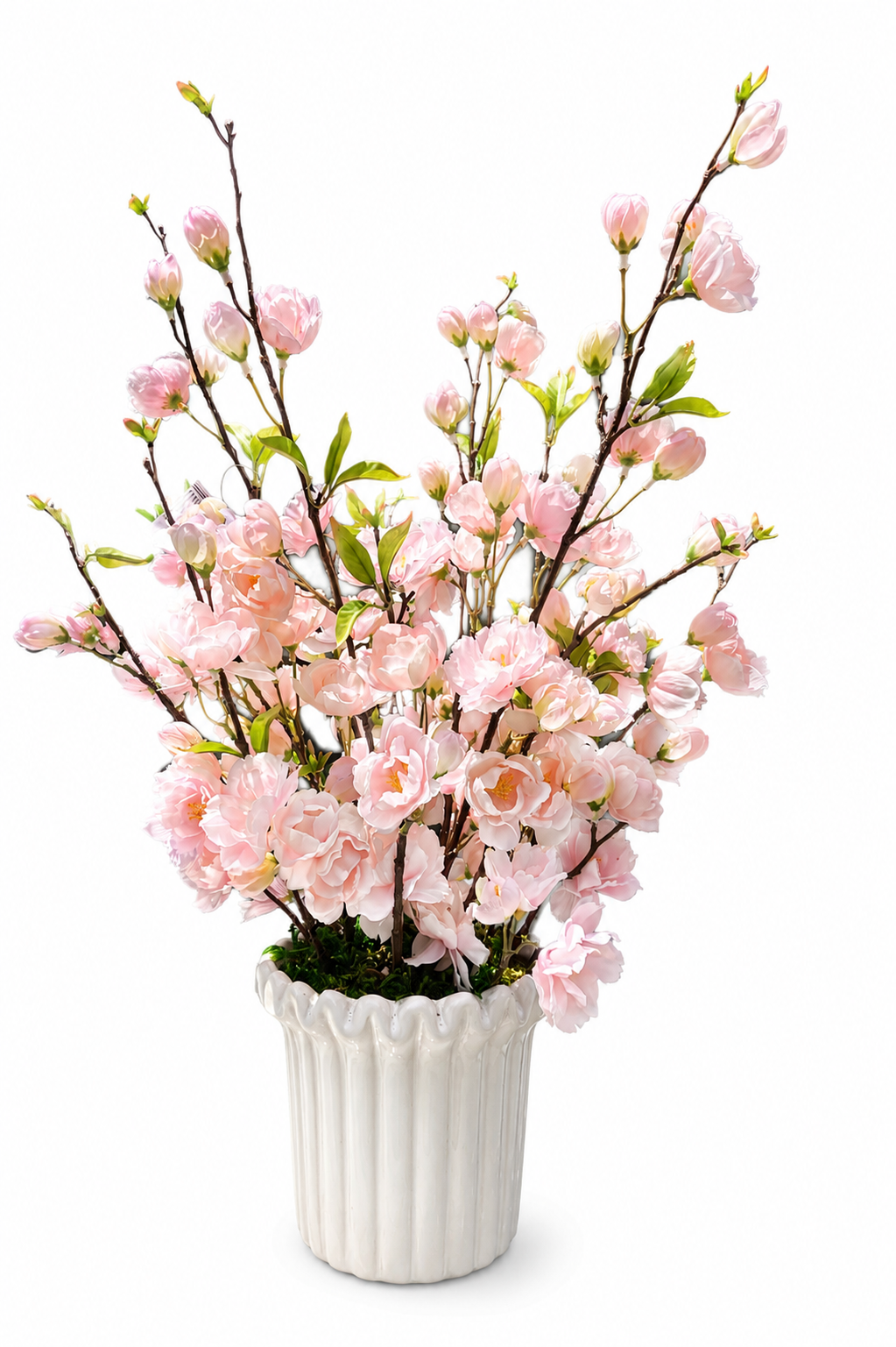 Pink Cherry Blossom in Ceramic Pot