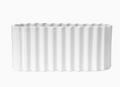 White Ribbed Vase