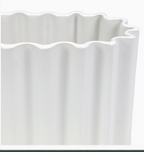 White Ribbed Vase