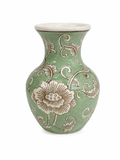 Green floral vase