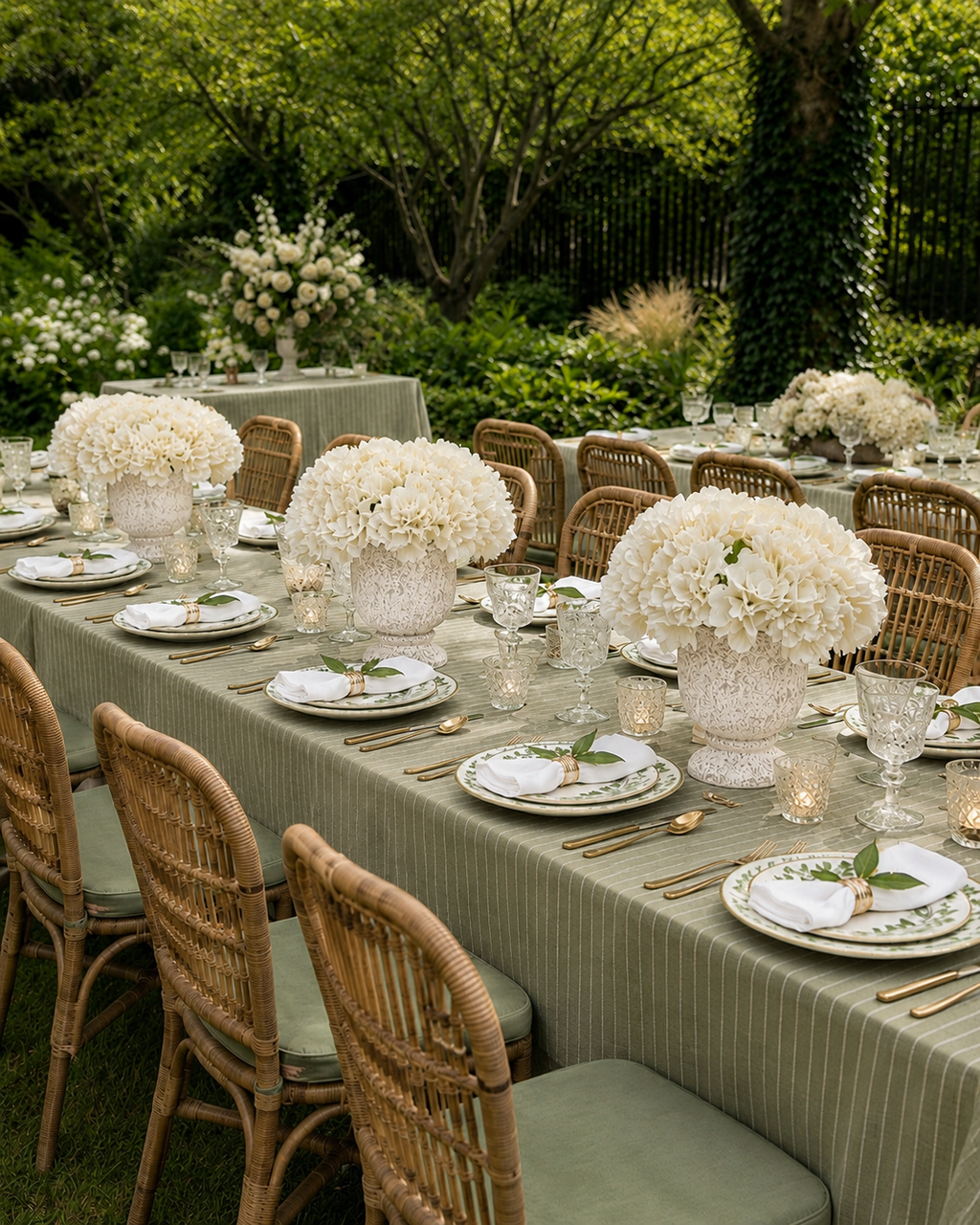 The White Hydrangea Urn
